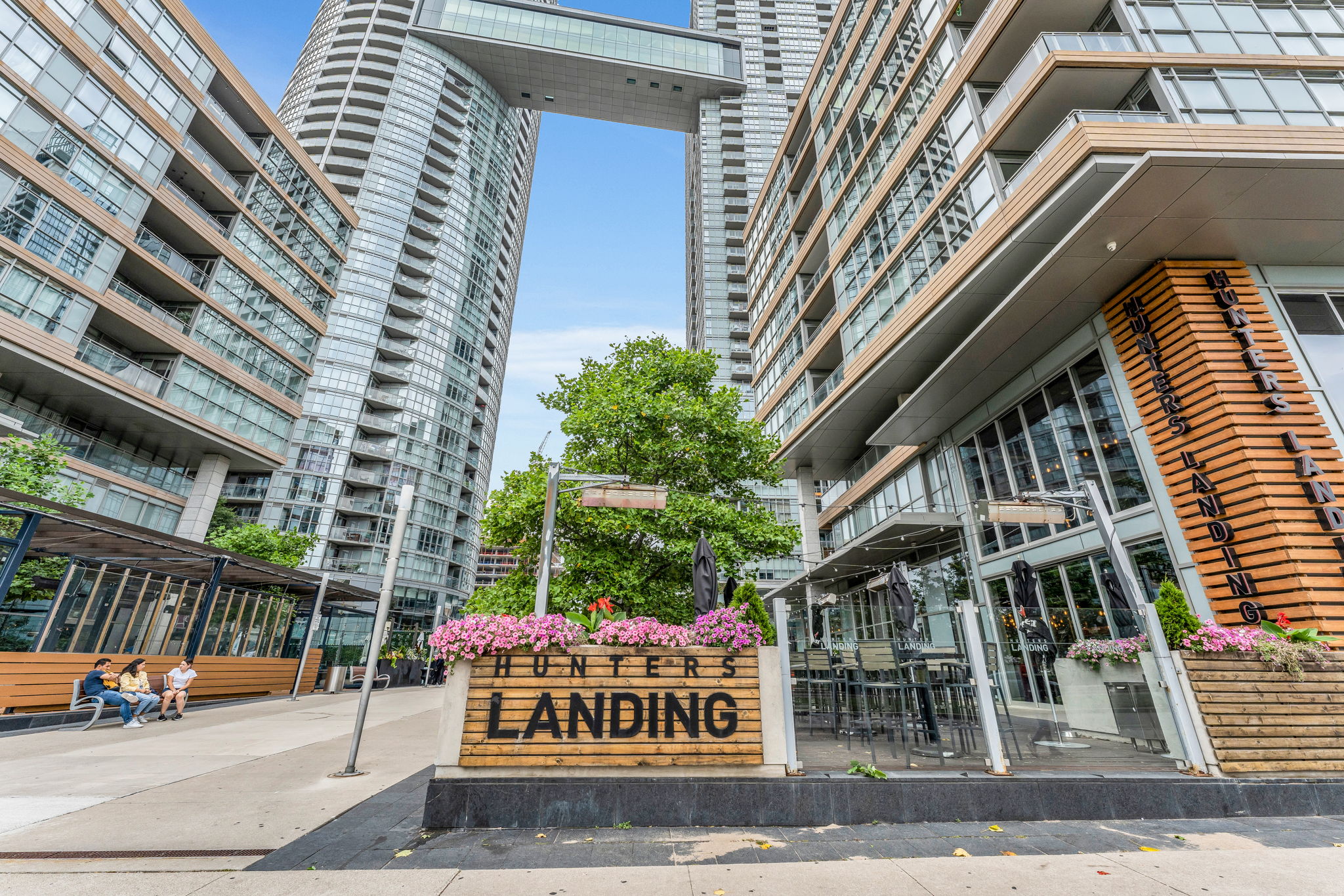 Street-level entrance and towers at 15 Iceboat Terrace in CityPlace, Toronto, home to Certus-managed rentals